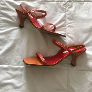 Orange trendy sandals